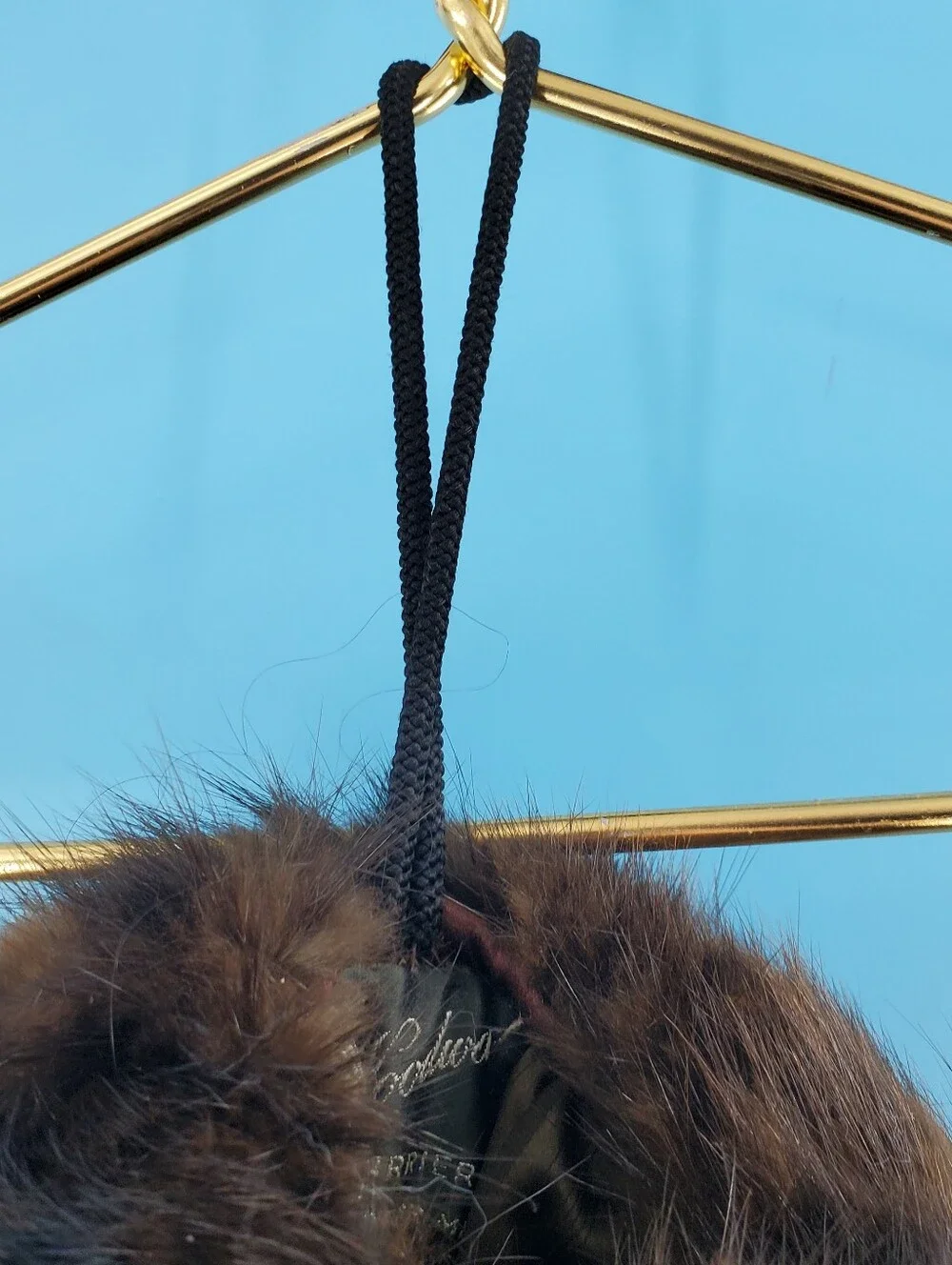 Vintage 50s mink fur hand muff